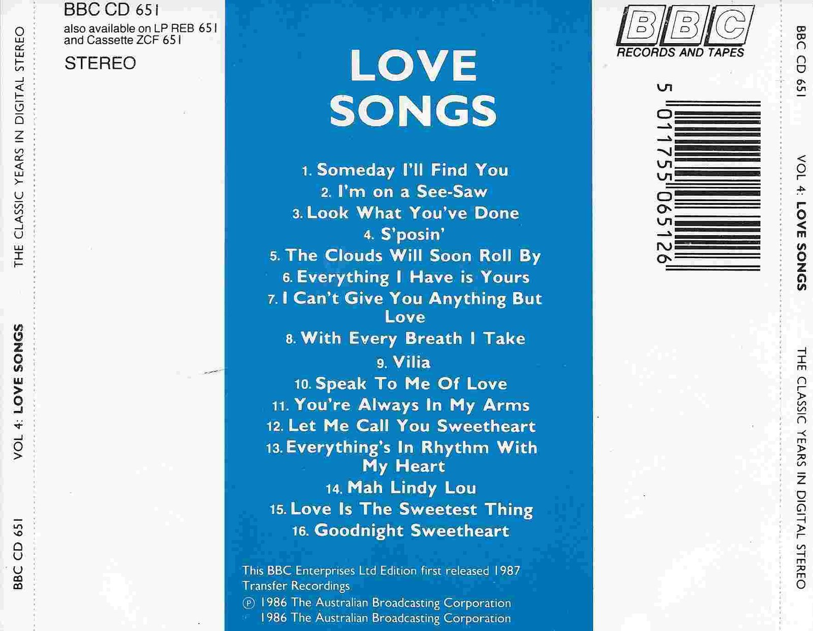 Back cover of BBCCD651